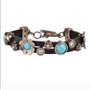 The DENA turquoise toggle bracelet - BLACK